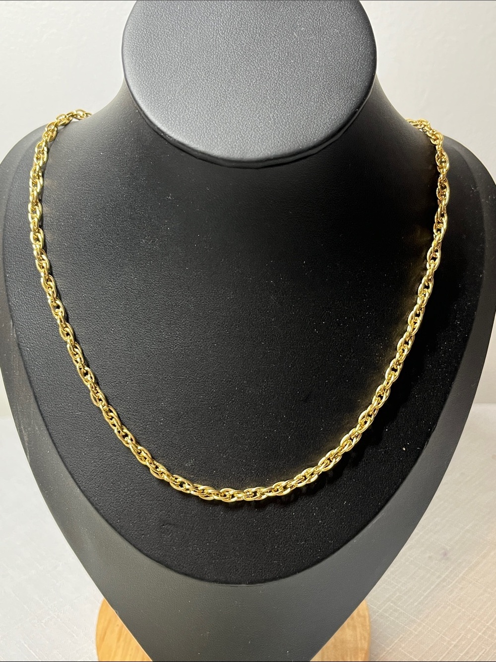 Vintage Gold-tone Rope Chain Necklace